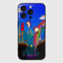 Чехол для iPhone 16 Pro Max силиконовый с защитой камеры Terraria game