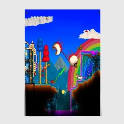 Постер Terraria game