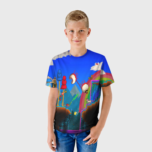 Детская футболка 3D Terraria game, цвет 3D печать - фото 3