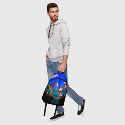 Рюкзак с принтом Terraria game для любого человека, вид спереди №5. Цвет основы: белый