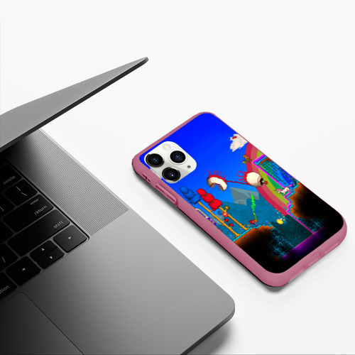 Чехол для iPhone 11 Pro матовый Terraria game, цвет малиновый - фото 5