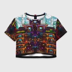 Женская футболка Crop-top 3D Terraria