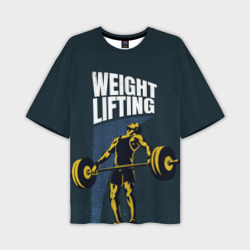 Мужская футболка oversize 3D Wheight lifting