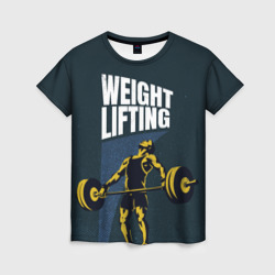 Женская футболка 3D Wheight lifting