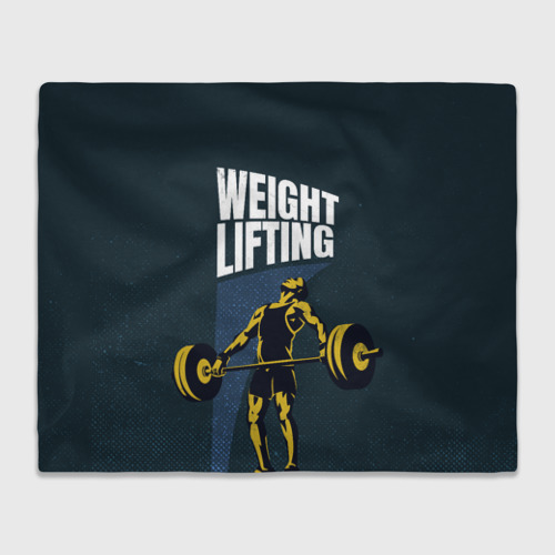 Плед 3D Wheight lifting, цвет 3D (велсофт)