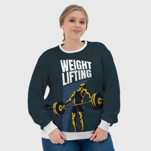 Женский свитшот 3D Wheight lifting - фото 6