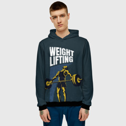 Мужская толстовка 3D Wheight lifting - фото 2