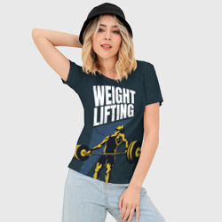 Женская футболка 3D Slim Wheight lifting - фото 2