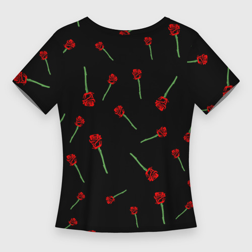 Женская футболка 3D Slim Payton Moormeier - тикток розы, цвет 3D печать - фото 2