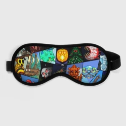 Маска для сна 3D Terraria все персонажи паттерн-коллаж пиксели