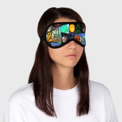 Маска для сна 3D Terraria все персонажи паттерн-коллаж пиксели - фото 2