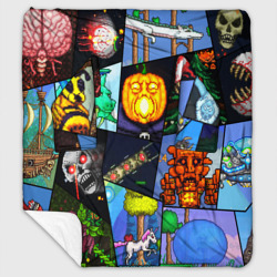 Плед с рукавами Terraria все персонажи паттерн-коллаж пиксели