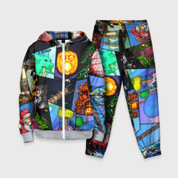 Детский костюм 3D Terraria все персонажи паттерн-коллаж пиксели