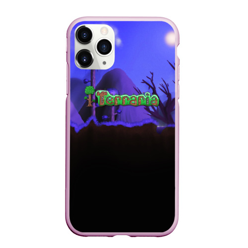 Чехол для iPhone 11 Pro Max матовый Terraria, цвет розовый