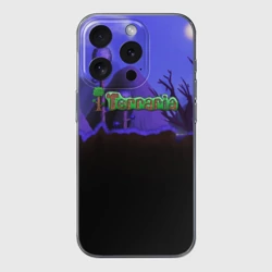 Чехол для iPhone 15 Pro Max силиконовый с защитой камеры Terraria
