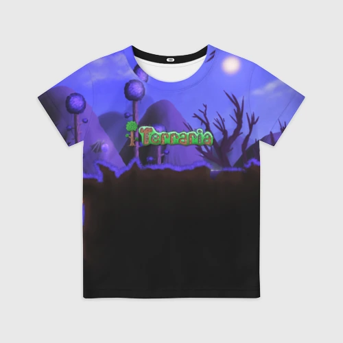 Детская футболка 3D с принтом Terraria, вид спереди #2
