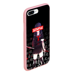 Чехол для iPhone 7Plus/8 Plus матовый Senpai anime сенпай героиня с катаной katana - фото 2