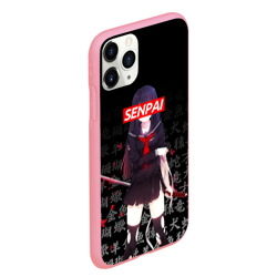 Чехол для iPhone 11 Pro Max матовый Senpai anime сенпай героиня с катаной katana - фото 2