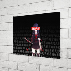 Холст прямоугольный Senpai anime сенпай героиня с катаной katana - фото 2