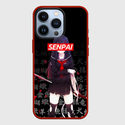 Чехол для iPhone 13 Pro Senpai anime сенпай героиня с катаной katana