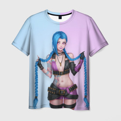 Мужская футболка 3D League of Legends Jinx