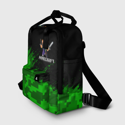 Женский рюкзак 3D с принтом MINECRAFT, фото на моделе #1