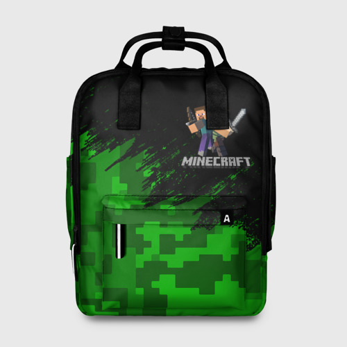 Женский рюкзак 3D с принтом MINECRAFT, вид спереди #2