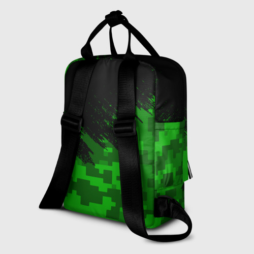 Женский рюкзак 3D с принтом MINECRAFT, вид сзади #1