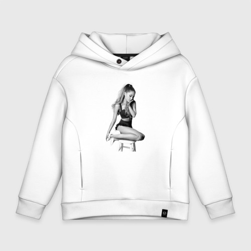 Детское худи Oversize хлопок Ariana Grande, цвет белый