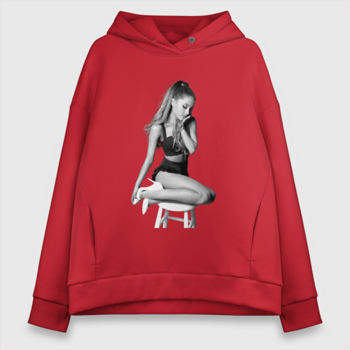 Женское худи Oversize хлопок Ariana Grande, цвет красный