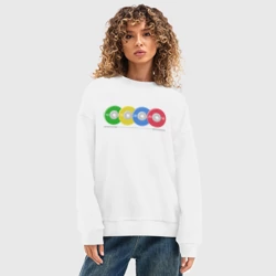 Женский свитшот oversize без начеса хлопок Тяжелая атлетика - фото 2