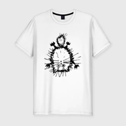 Мужская футболка хлопок Slim Котик