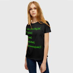 Женская футболка 3D Жизнь программиста - фото 2
