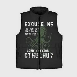 Женский жилет утепленный 3D Cthulhu