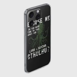 Чехол для iPhone 15 Pro силиконовый с защитой камеры Cthulhu - фото 2