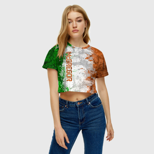 Женская футболка Crop-top 3D Конор МакГрегор, цвет 3D печать - фото 3