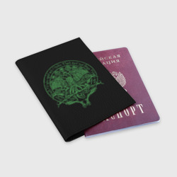 Обложка для паспорта матовая кожа Ктулху - фото 2