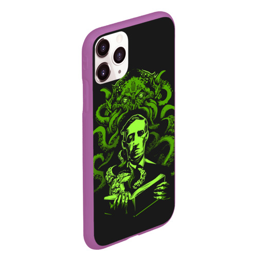 Чехол для iPhone 11 Pro Max матовый Cthulhu, цвет фиолетовый - фото 3