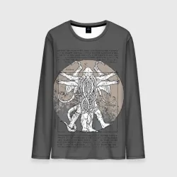 Мужской лонгслив 3D Cthulhu
