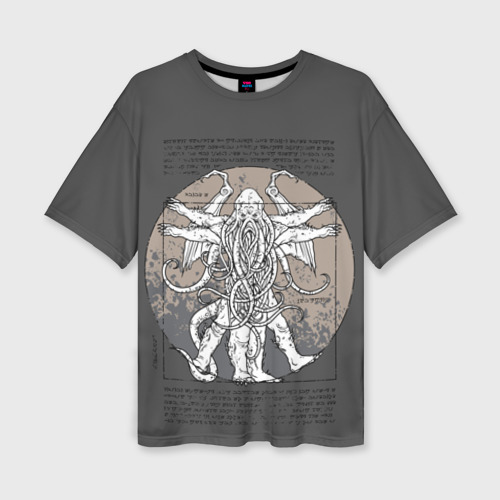 Женская футболка oversize 3D Cthulhu, цвет 3D печать