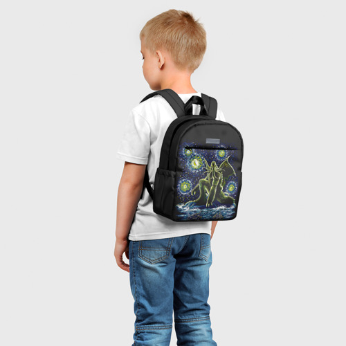 Детский рюкзак 3D с принтом Ктулху, фото на моделе #1