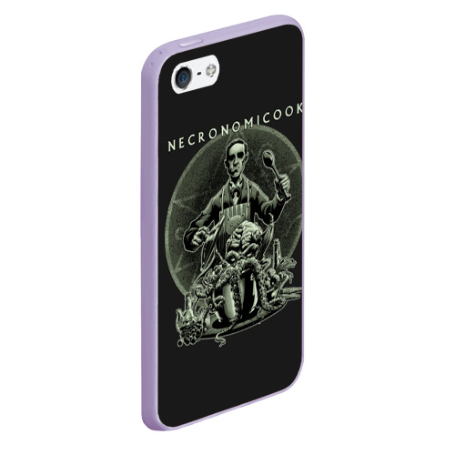 Чехол для iPhone 5/5S матовый Cthulhu, цвет светло-сиреневый - фото 3