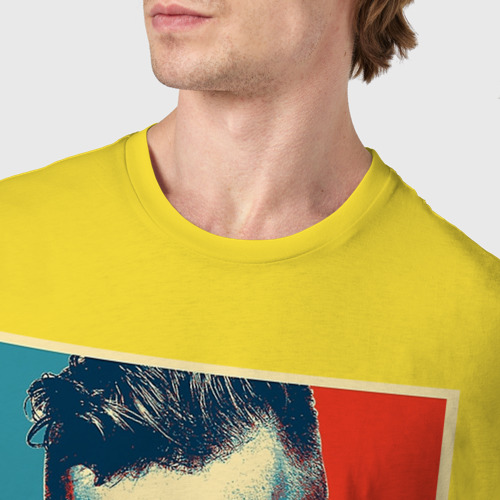 Мужская футболка хлопок Notorious, цвет желтый - фото 6