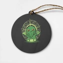 Деревянная игрушка круг Ктулху