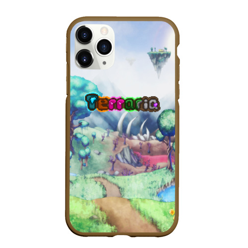 Чехол для iPhone 11 Pro Max матовый Terraria, цвет коричневый