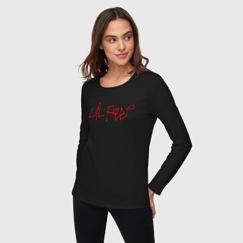 Женский лонгслив хлопок LIL Peep на спине Лил Пип, цвет черный - фото 3