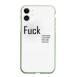 Чехол iPhone 11 матовый fuck
