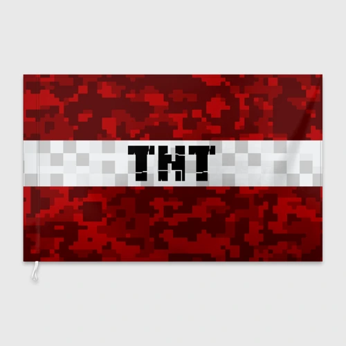 Флаг 3D Minecraft TNT Майнкрафт ТНТ