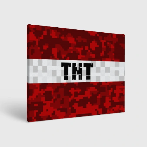 Холст прямоугольный Minecraft TNT Майнкрафт ТНТ