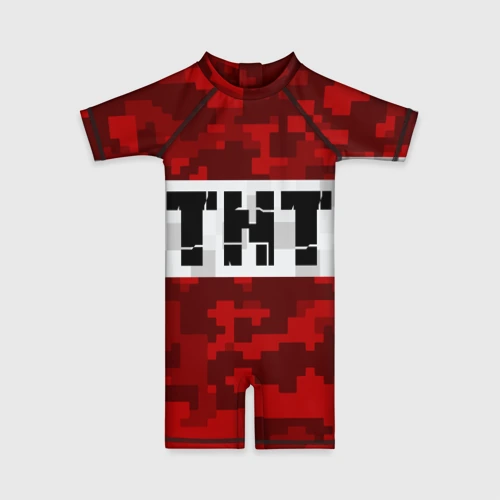 Детский купальный костюм 3D Minecraft TNT Майнкрафт ТНТ